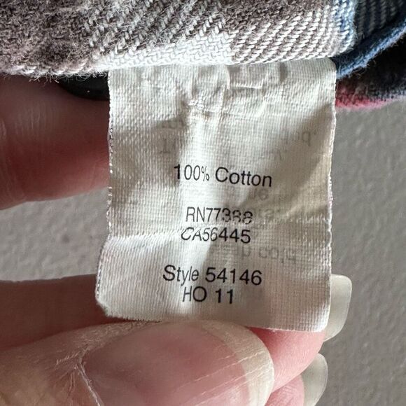 J. Crew Flannel Button Up Shirt Mens M Red Blue LS Plaid Gorpcore Outdoor - Picture 7 of 10